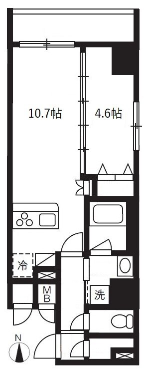 入谷駅 徒歩5分 13階の物件間取画像