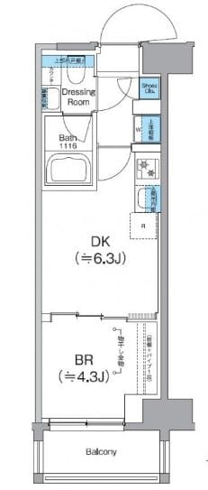 クレヴィアリグゼ日暮里根岸の物件間取画像