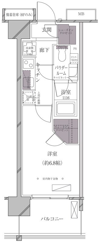 A-standard芝浦の物件間取画像