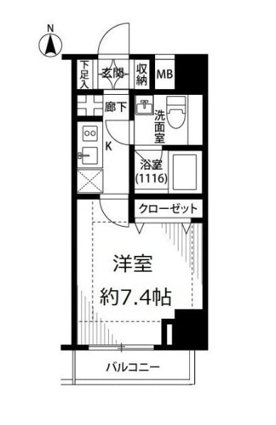 プレール・ドゥーク木場駅前の物件間取画像