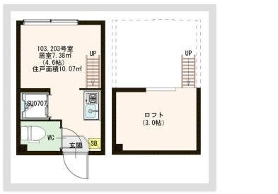 ハーモニーテラス大久保の物件間取画像