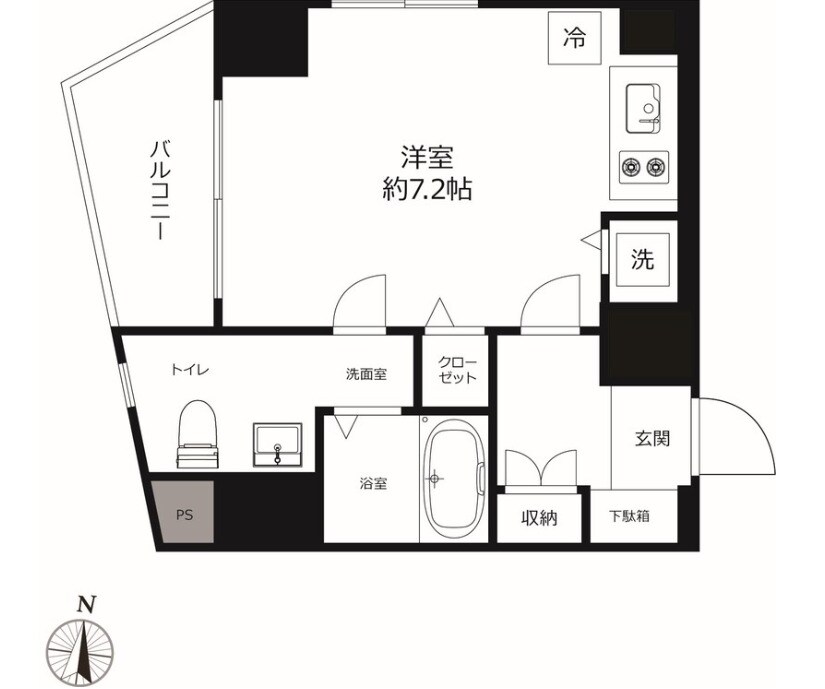 赤羽橋駅 徒歩4分 2階の物件間取画像