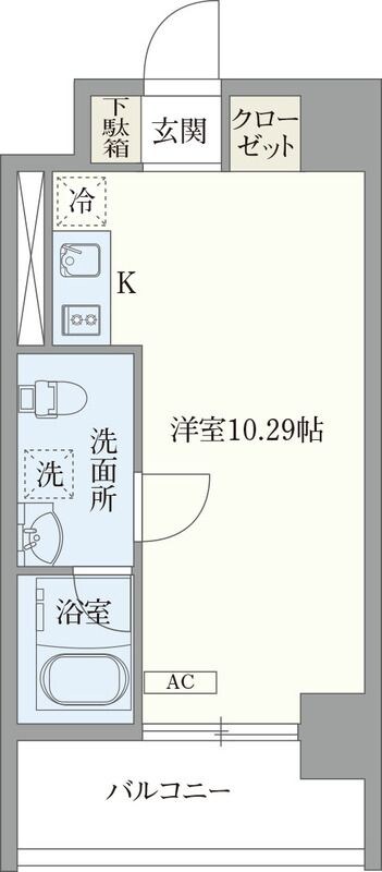 オープンブルーム東新宿の物件間取画像