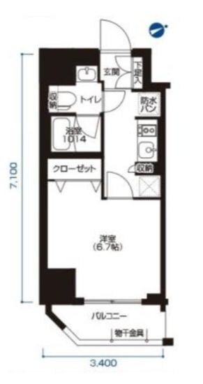 大森駅 徒歩4分 8階の物件間取画像