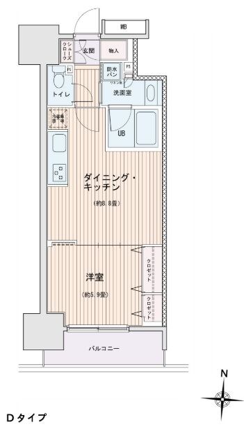 エスティメゾン錦糸町Ⅱの物件間取画像