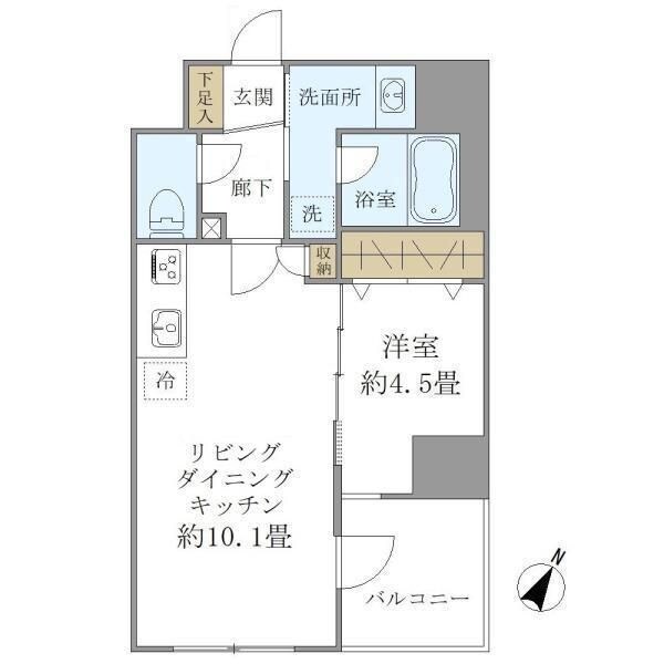 白金高輪駅 徒歩3分 3階の物件間取画像