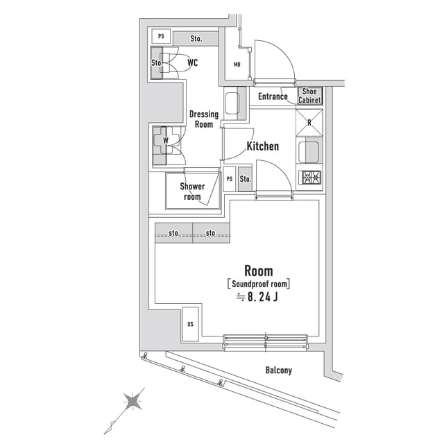 八丁堀駅 徒歩2分 3階の物件間取画像