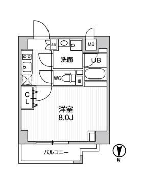 ALTERNA菊川Ⅱの物件間取画像