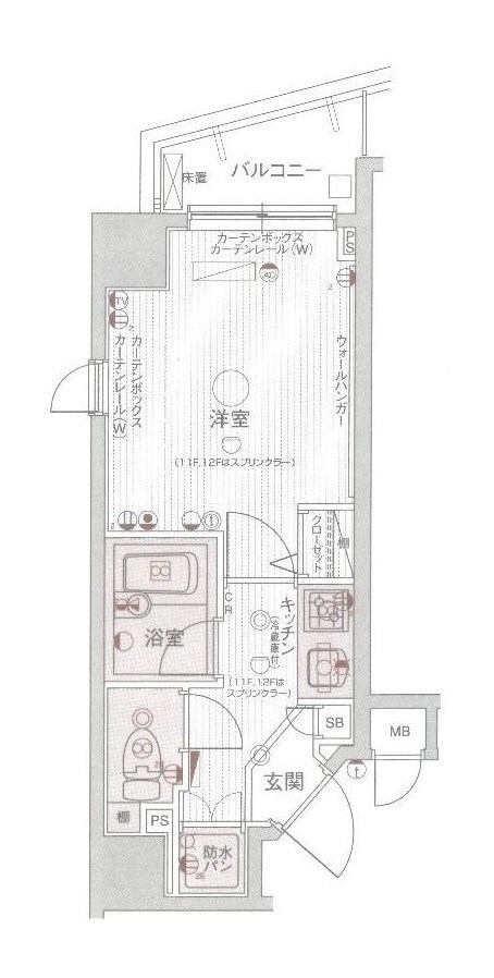 曙橋駅 徒歩1分 11階の物件間取画像