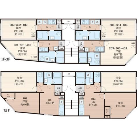 ラシクラス王子の物件間取画像