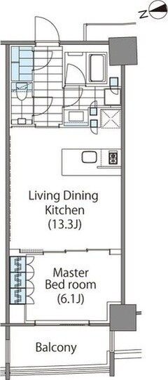 東新宿駅 徒歩5分 10階の物件間取画像