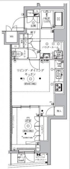 東大前駅 徒歩4分 11階の物件間取画像