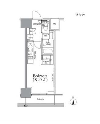 パークハビオ飯田橋の物件間取画像