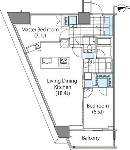 東新宿駅 徒歩5分 4階の物件間取画像