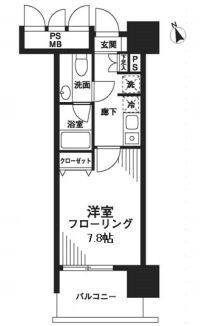 田町駅 徒歩14分 6階の物件間取画像