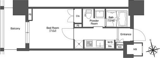 西新宿駅 徒歩5分 7階の物件間取画像
