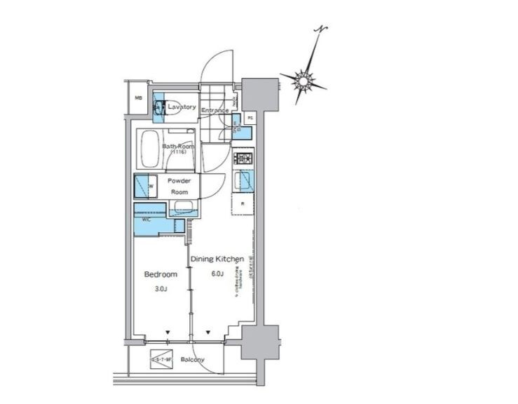 ルフォンプログレ神田プレミアの物件間取画像