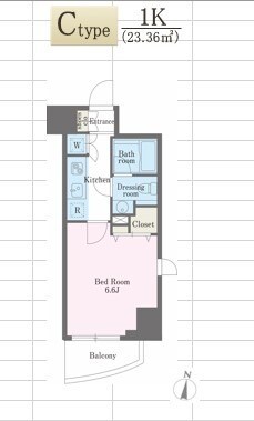 アジールコート西新宿の物件間取画像