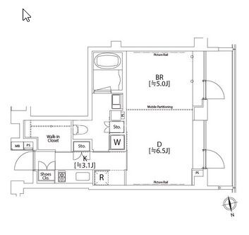 牛込柳町駅 徒歩6分 6階の物件間取画像