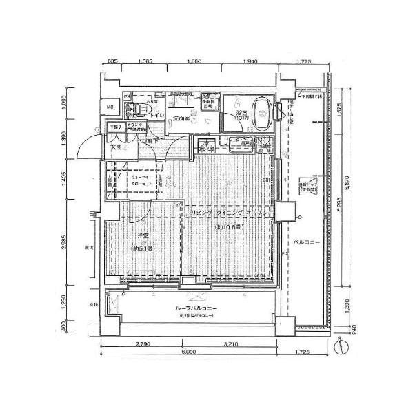 新宿御苑前駅 徒歩6分 5階の物件間取画像