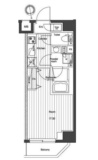 プレミアムキューブG北新宿の物件間取画像