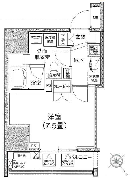 アイルイムーブル日本橋の物件間取画像