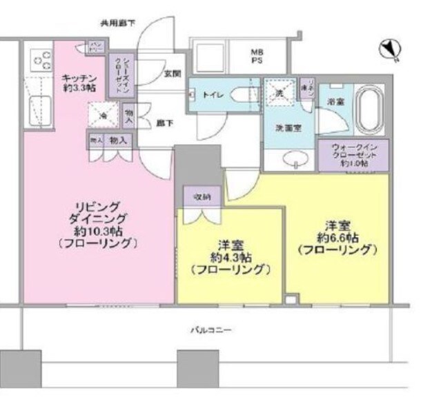 ザ・パークハウス西新宿タワー60の物件間取画像