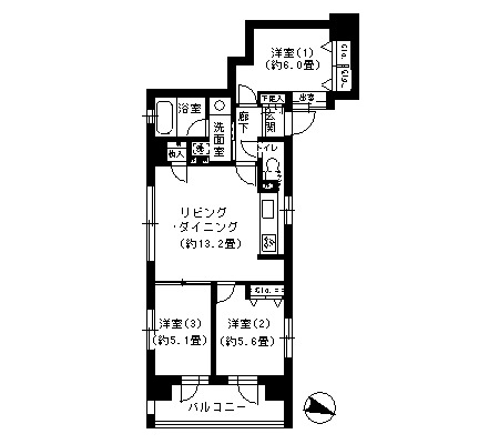 クリオ文京小石川の物件間取画像