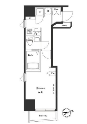 東新宿駅 徒歩2分 9階の物件間取画像