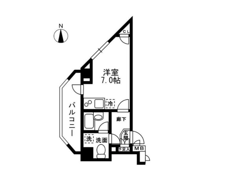 レジディア中落合A棟の物件間取画像
