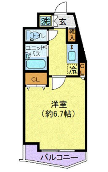 エスコートノヴェル代々木公園の物件間取画像