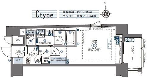 ZOOM四谷左門町の物件間取画像