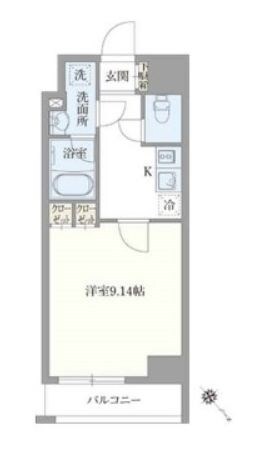 ベルエスパス箱崎の物件間取画像