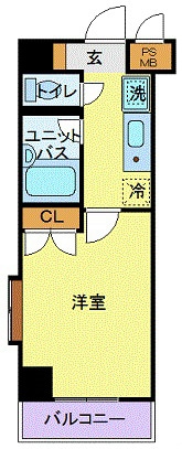 スカイコート世田谷用賀第3の物件間取画像