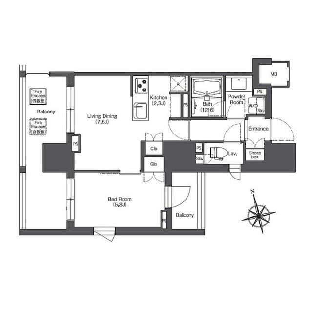 ＬＩＢＲ　ＧＲＡＮＴ　西新宿ＥＡＳＴの物件間取画像