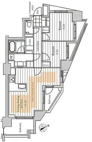 早稲田駅 徒歩6分 5階の物件間取画像