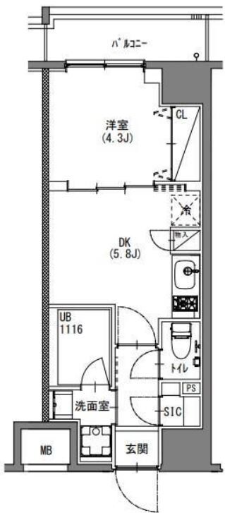 Ｓ－ＲＥＳＩＤＥＮＣＥ新宿御苑の物件間取画像