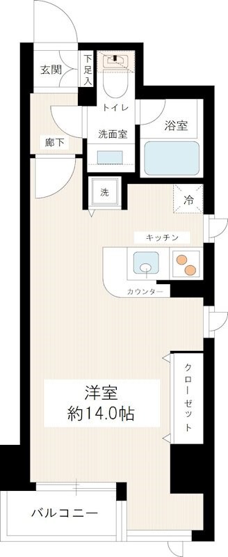 新宿御苑前駅 徒歩4分 2階の物件間取画像