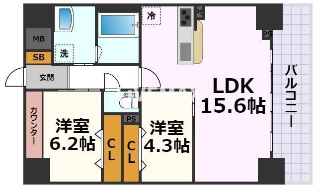 ハイドランジア東別院の物件間取画像