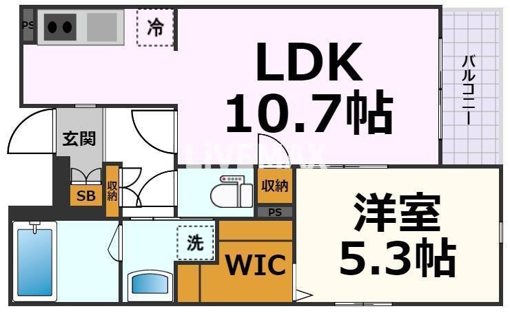 ディオール名駅の物件間取画像