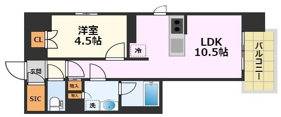 オープンレジデンシア大須FRONTの物件間取画像