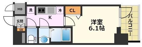 プレサンス名古屋菊井セルカの物件間取画像