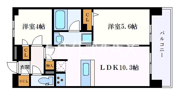 エステムプラザ名古屋UXの物件間取画像