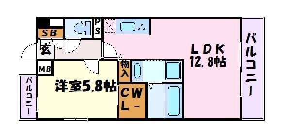 カザモデルノの物件間取画像