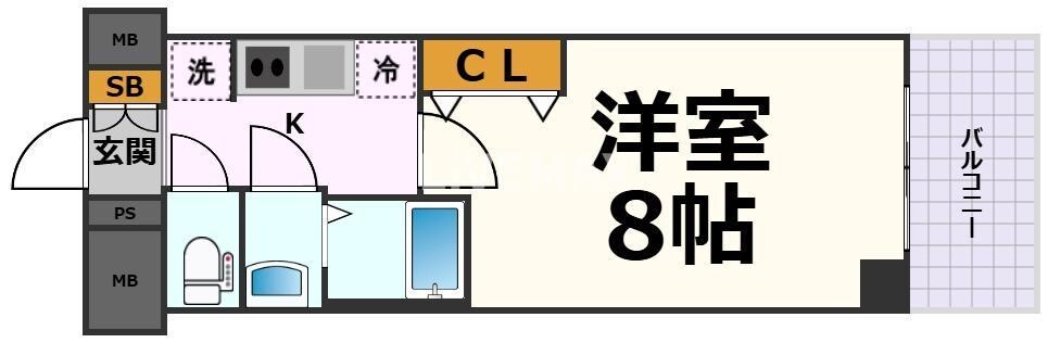 エステムコート名古屋新栄Ⅵアートテラスの物件間取画像