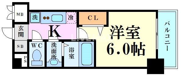 アステリ鶴舞テーセラの物件間取画像