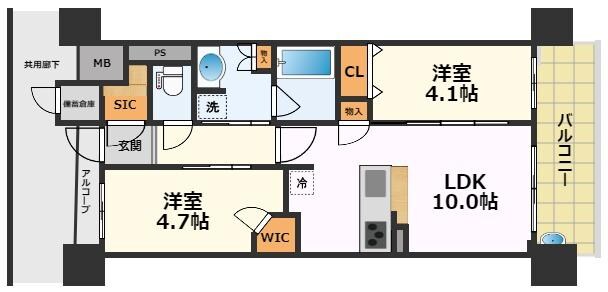 プレサンス　ロジェ　名古屋浅間町ザ・レジデンスの物件間取画像