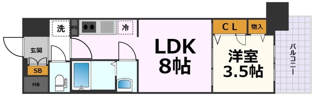 ファステート名古屋駅前アルティスの物件間取画像