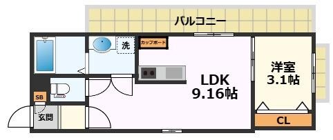 カーササクラーレの物件間取画像