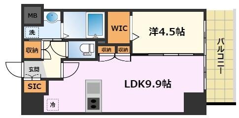 プレイズシード名古屋亀島の物件間取画像